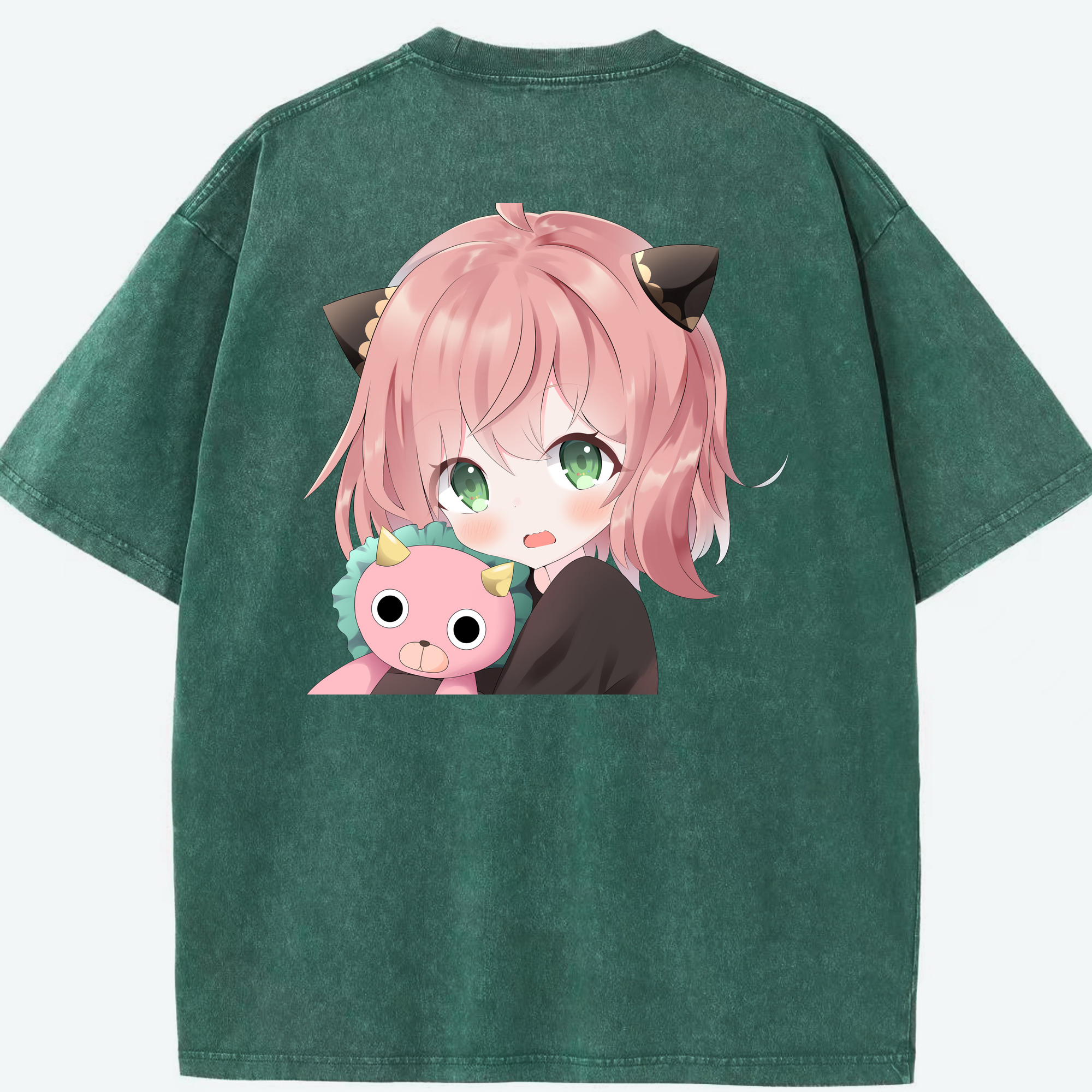 （画像用） SPY×FAMILY间谍家家酒 綿100% ヴィンテージ風 半袖Tシャツ（背面プリント）